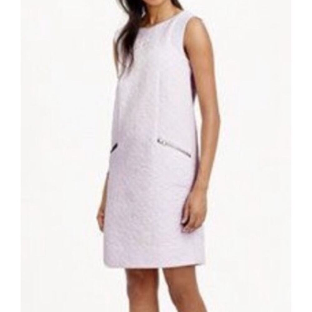 J.CREW‎ Iconic Jackie Shift Dress XL Lavender Sleeveless Jacquard